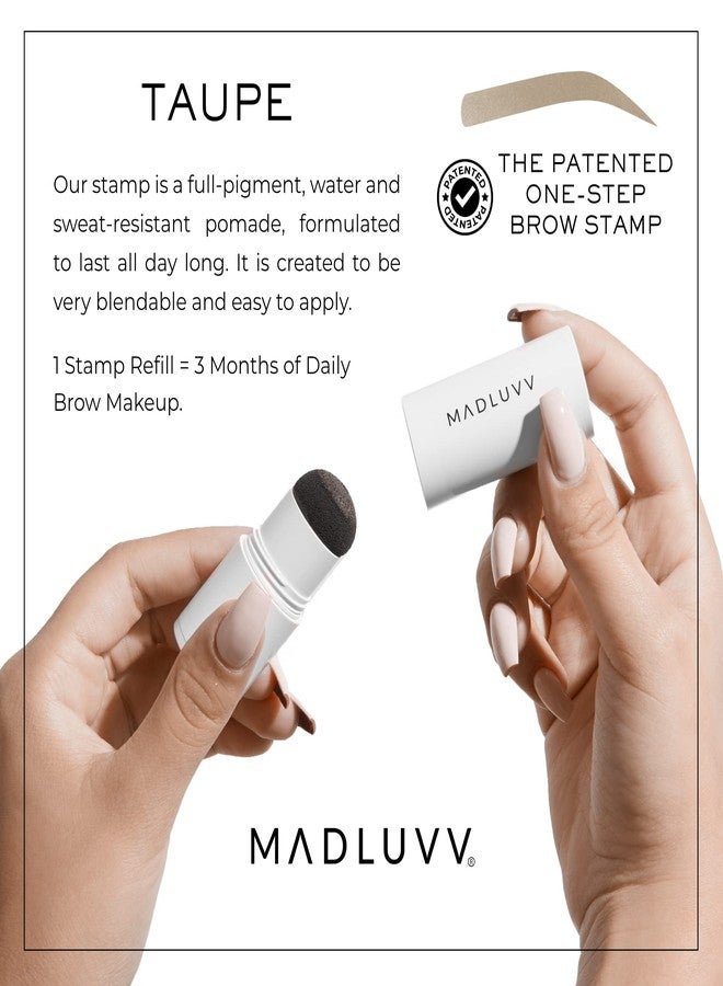 MADLUVV Brow Stamp Refill* - Color Stamp for Brows & Root Touch Up for Women & Men, Instantly Conceal Hair Loss, Grey Hair, Thinning Hair with Stain-Proof/Smudge-Proof Powder Formula (Taupe) - Image 2